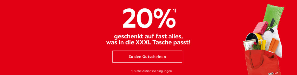 20% auf alles, was in die XXXL Tasche passt!