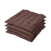 STUHLKISSEN 4er-Set braun 40/40/6,5 cm - Braun, Textil (40/40/6.5cm) - Homescapes