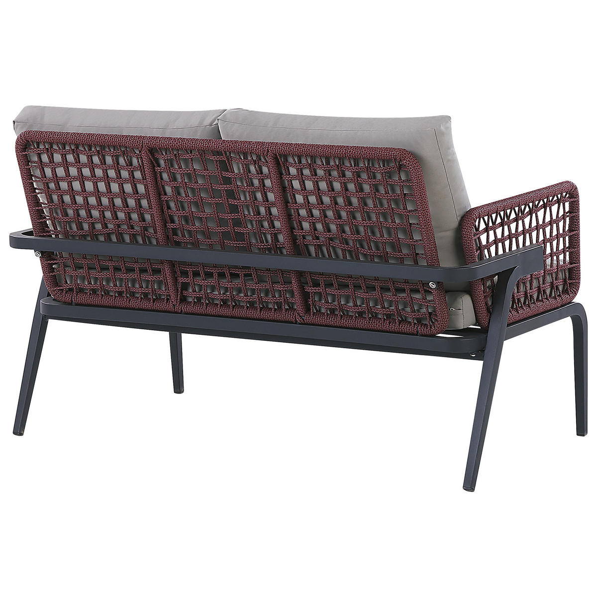 LOUNGE-SET 4-Sitzer grau Sciacca - Grau, Metall - Beliani