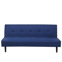3-SITZER-SCHLAFSOFA Polyester Blau Visby - Hellblau, Textil (180/80/92cm) - Beliani