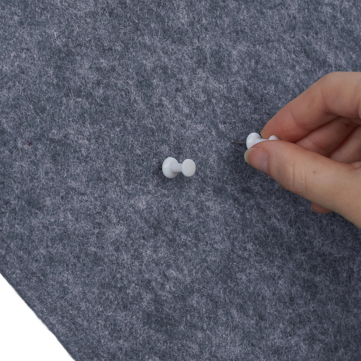 6XFILZPINNWAND - Grau, Textil (30/26/0.9cm) - Relaxdays