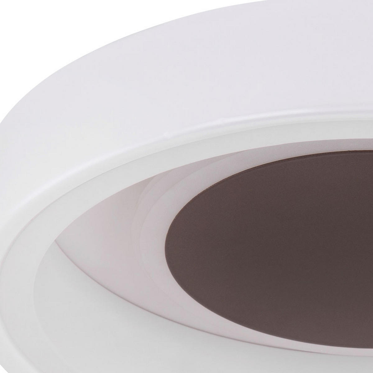 LED DECKENLEUCHTE GOFFI Metall Weiß Braun - Weiß, Metall (35.5/35.5/9cm) - Globo Lighting