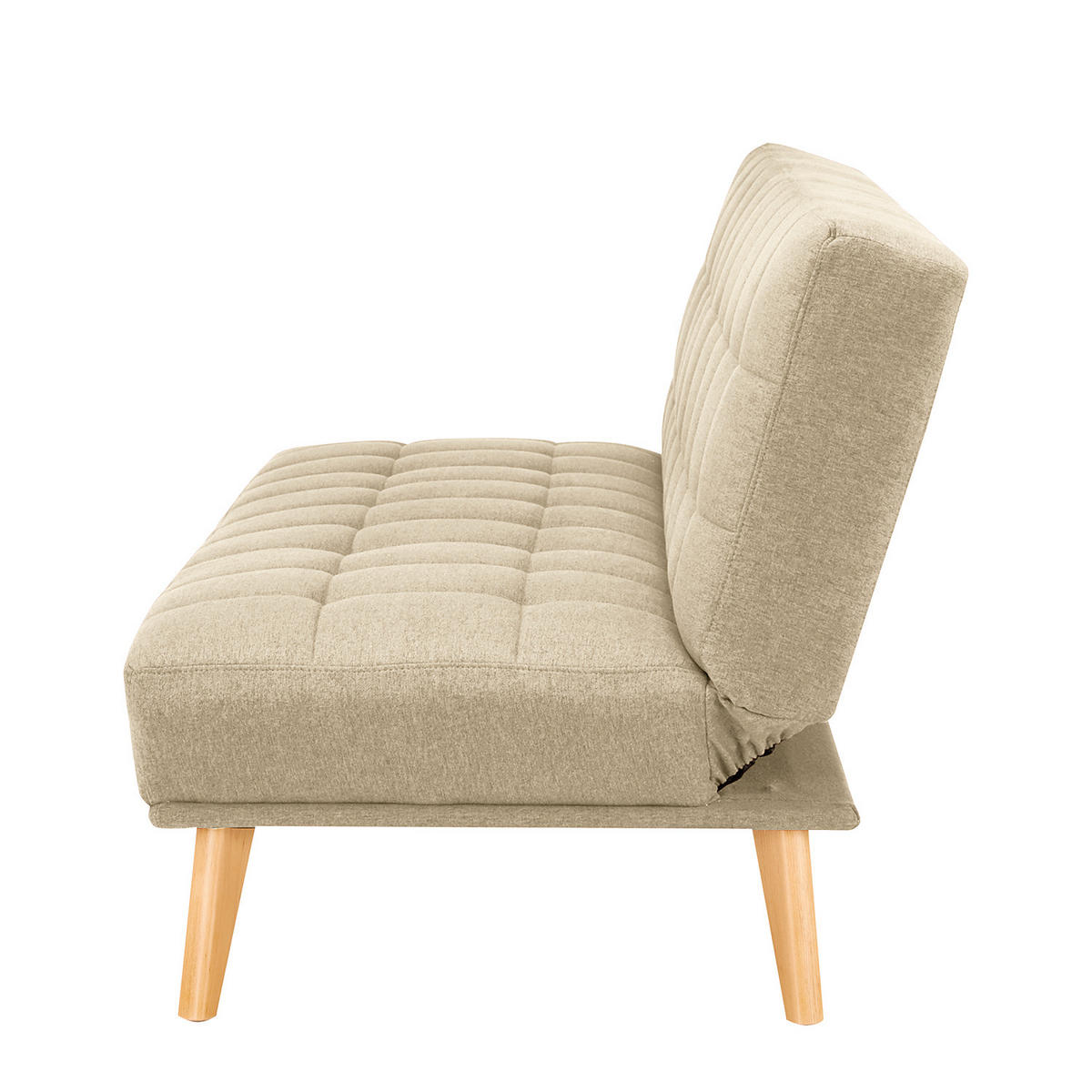 SCHLAFSOFA - Hellbraun/Beige, Holz/Birkenholz (180/81/86cm) - home24