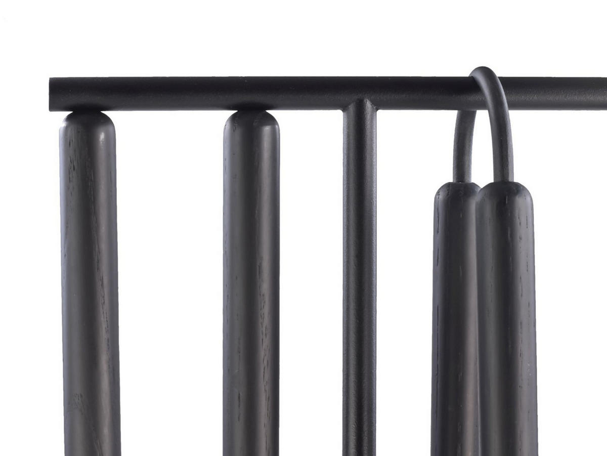 KAMINGARNITUR Ashi 5tlg schwarz Kaminbesteck Set - Schwarz, Metall (22/75/22cm) - Blomus