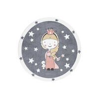 KINDERTEPPICH Anime 893 Grau 160 cm Rund - Grau, Textil (160/160cm) - carpet city