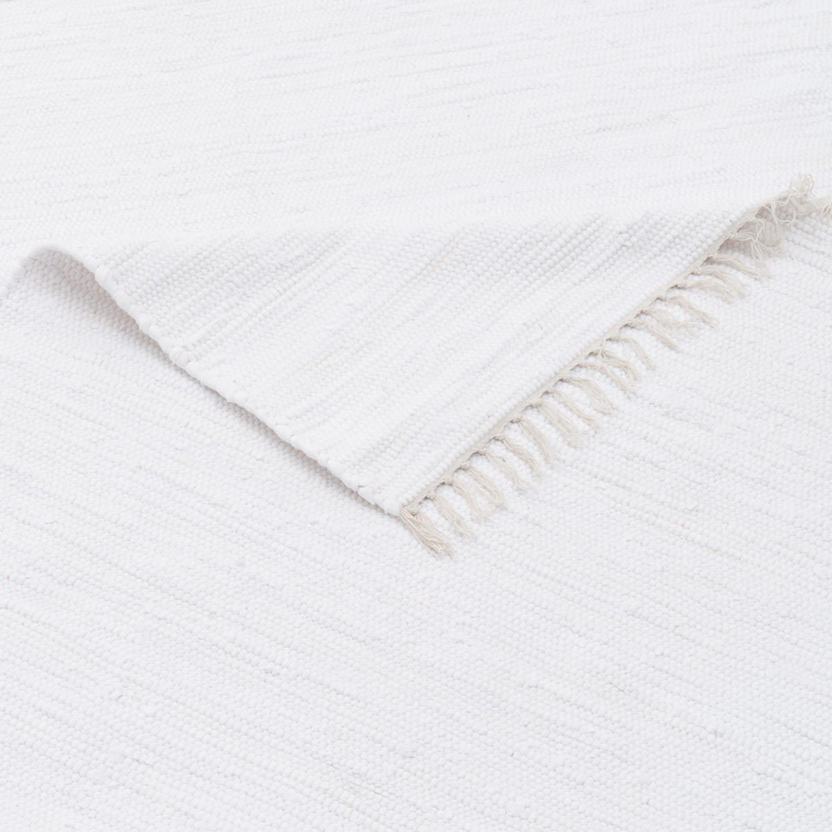 BAUMWOLLE NATUR TEPPICH LÄUFER JOLLY COTTON - Weiß, Textil (90/160cm) - Pergamon
