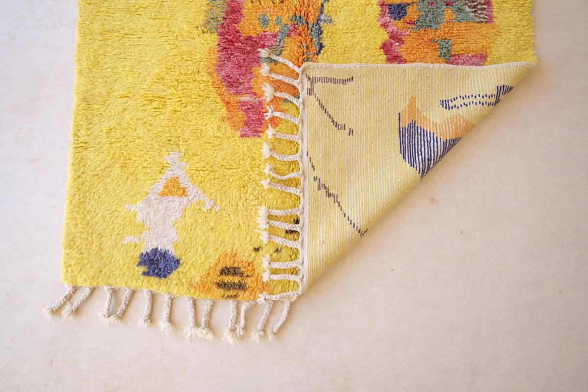 BERBERTEPPICH aus reiner Wolle 164x 245 cm - Gelb, Naturmaterialien (164/245cm) - AFK Living