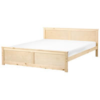 BETT mit Lattenrost 180/200 cm Kiefernholz Hellbraun Dauphin - Hellbraun, Holz (180/200cm) - Beliani