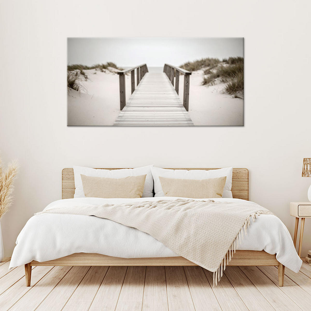 LEINWANDBILD Landschaften 120x60cm - Beige, Textil (120/60cm) - Feeby