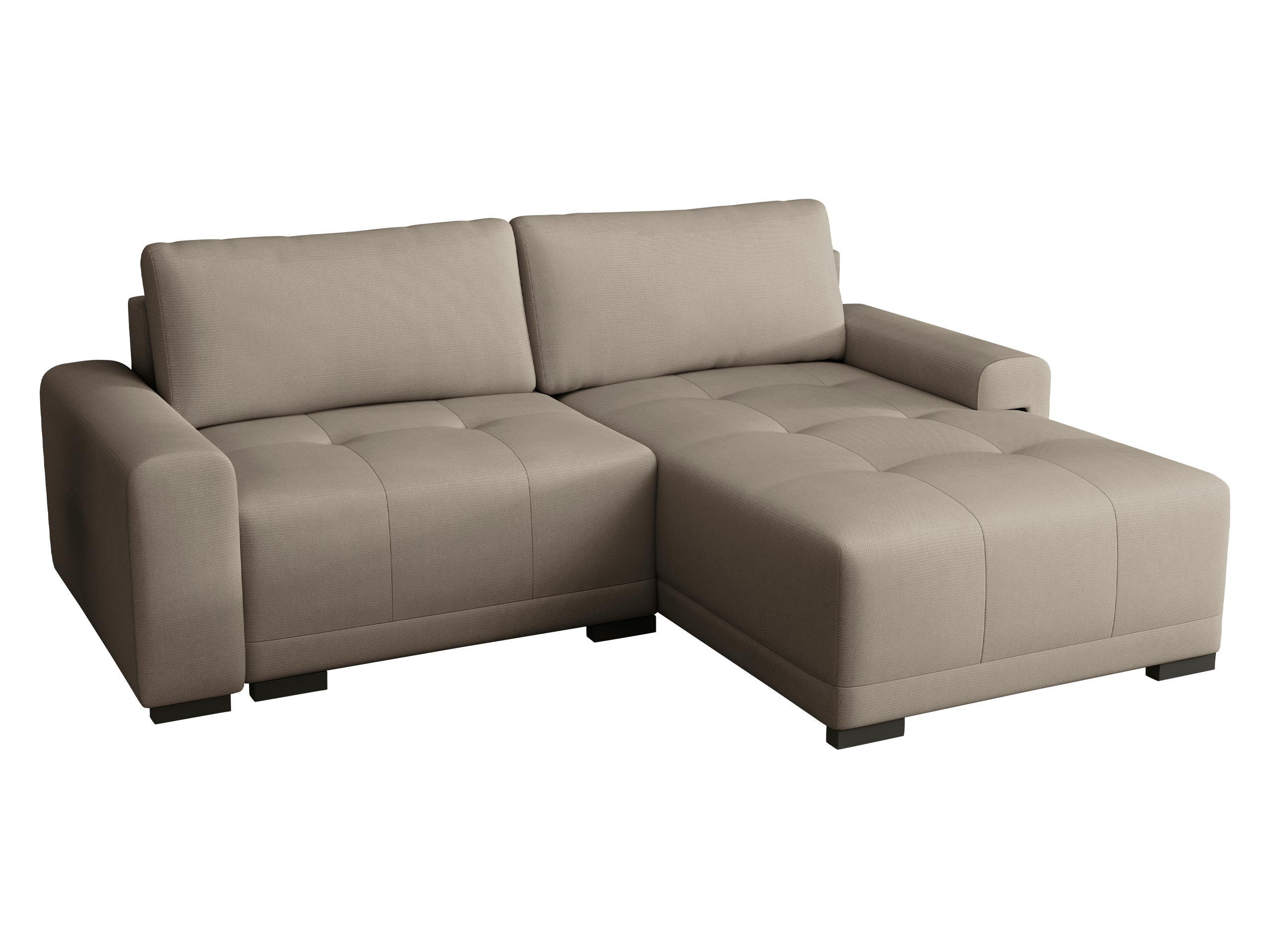 ECKSOFA Milton - Hellbraun/Schwarz, Holz/Textil (237/180cm) - MIRJAN24