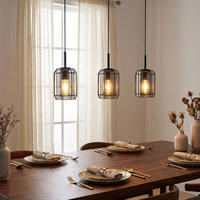LED HÄNGELEUCHTE KAMMI Grau Rauchoptik - Grau, Glas (77/13/120cm) - Globo Lighting