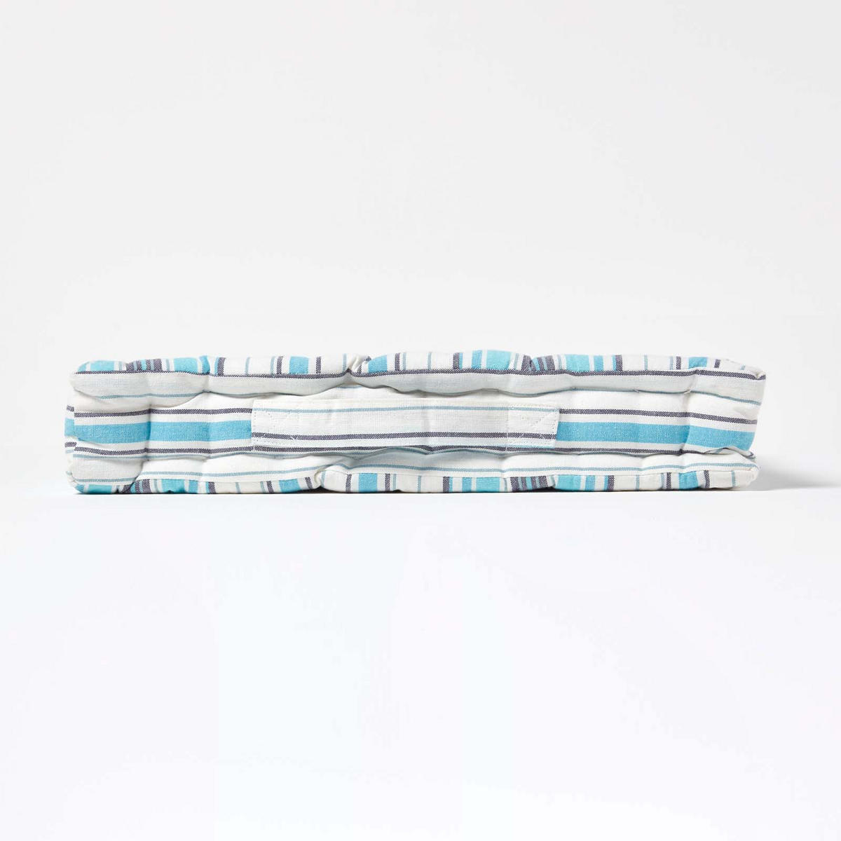 SITZKISSEN New England blau-weiß 50/50/10 cm - Blau, Textil (50/50/10cm) - Homescapes