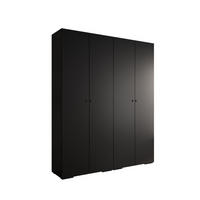 DREHTÜRENSCHRANK 236.7/200/47 4-türig - Schwarz, Holz/Metall (200/236.7/47cm) - Abiks Möbel