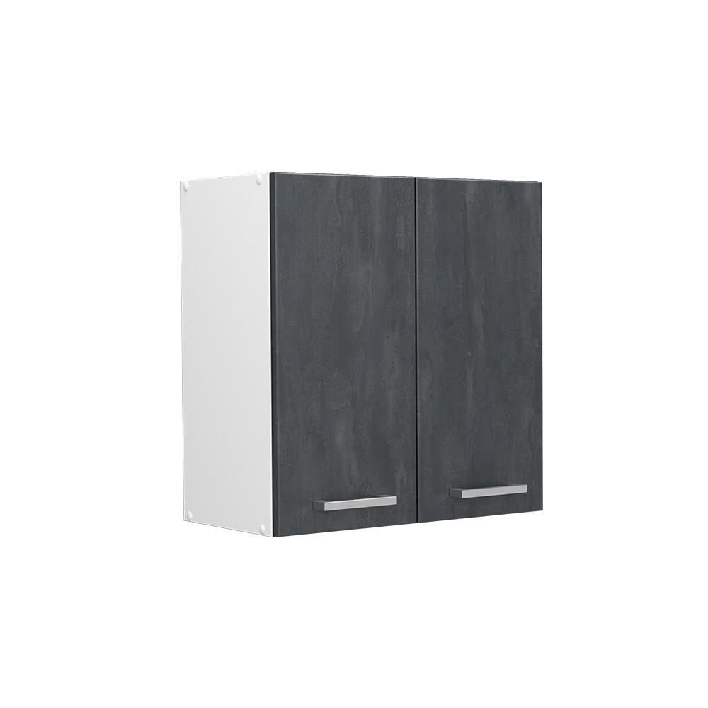 HÄNGESCHRANK R-Line Schwarz Beton 60 cm - Schwarz/Weiß, Holzwerkstoff (60/60/31cm) - Vicco