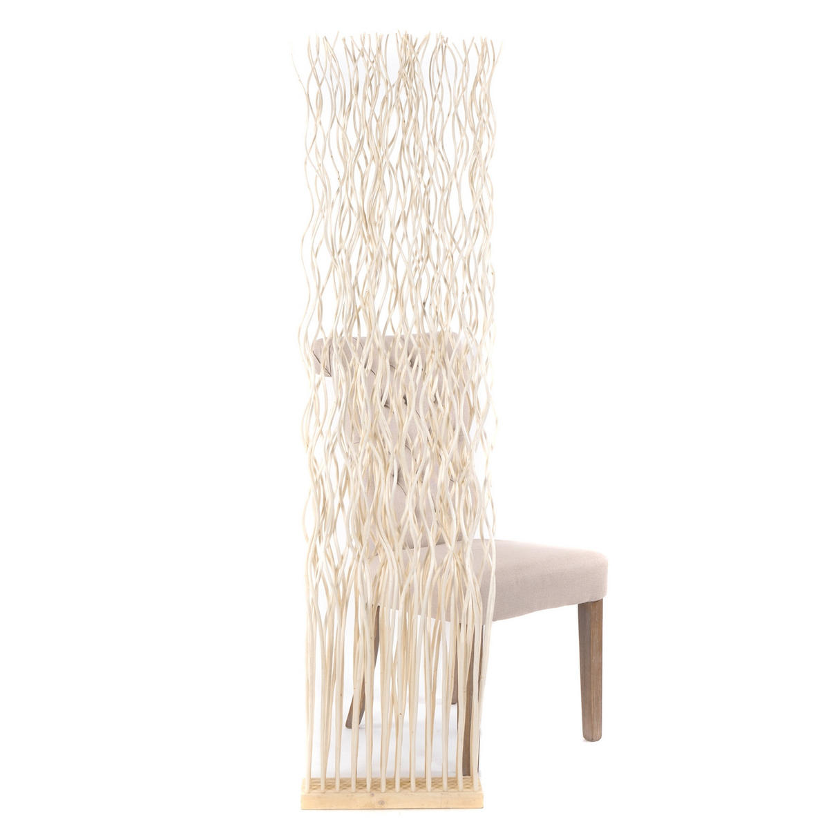 RAUMTEILER WAVE Weidenzweige geblichen - Beige, Naturmaterialien (40/170/12cm) - DESIGN DELIGHTS