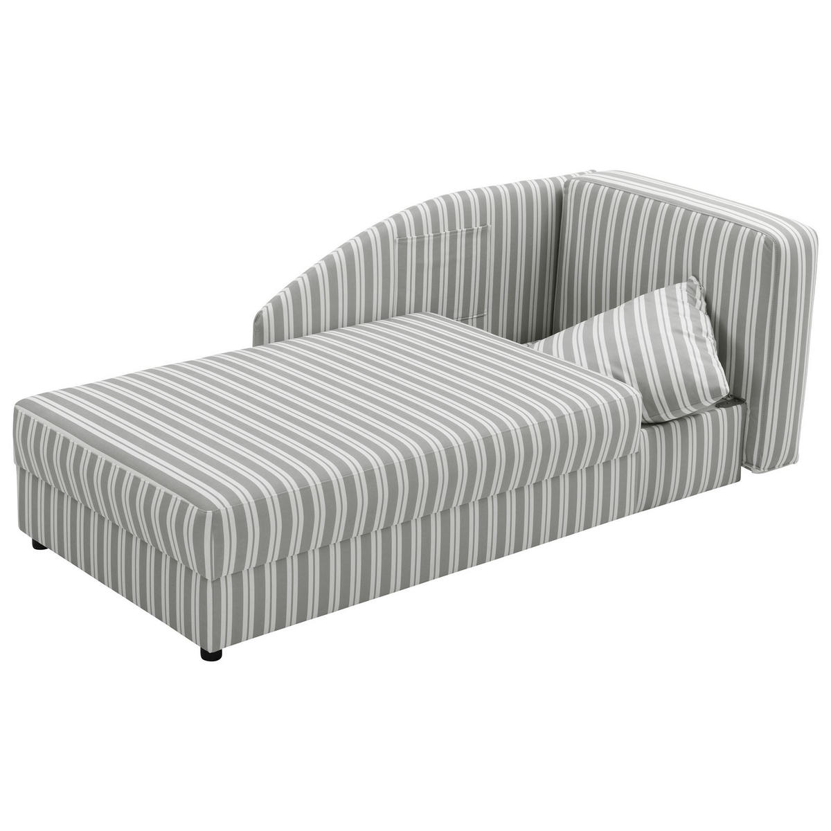 RECAMIERE Armlehne rechts Kalila Flachgewebe hellgrau - Hellgrau, Kunststoff (154/86/93cm) - 58aufmkessel