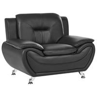 FOTOLIU piele ecologică negru Leira - negru, material plastic (111/86/78cm) - Beliani