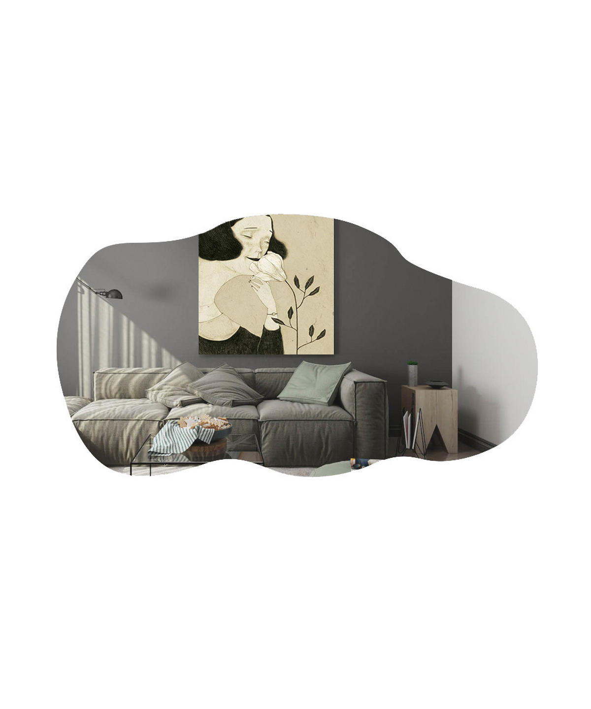 WANDSPIEGEL BABY OS 91157 - Silberfarben, Glas/Holzwerkstoff (40/72/2cm) - moebel17