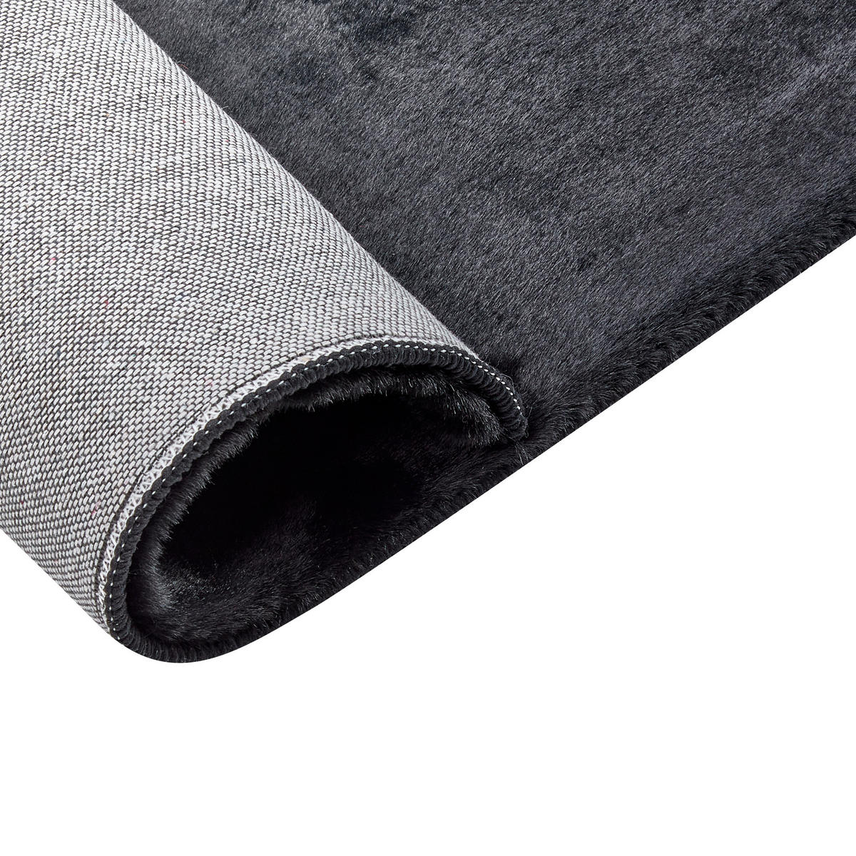 SHAGGY-KUNSTFELLTEPPICH Mirpur 150/80 cm - Schwarz, Kunststoff (80/150cm) - Beliani