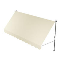 KLEMMMARKISE Kapstadt beige 400x120 cm - Beige, Textil (400/200/120cm) - Juskys