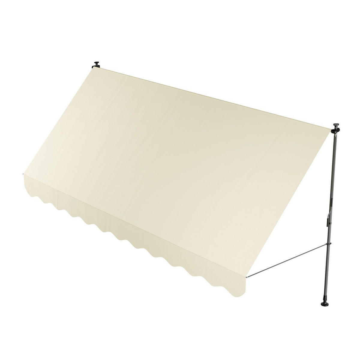 KLEMMMARKISE Kapstadt beige 400x120 cm - Beige, Textil (400/200/120cm) - Juskys