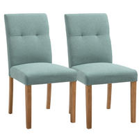 ESSZIMMERSTÜHLE Küchenstuhl Essstühle Rückenlehne Leinen-Polyester-Gewebe Grün - Grün, Kunststoff (62/96/50cm) - HOMCOM