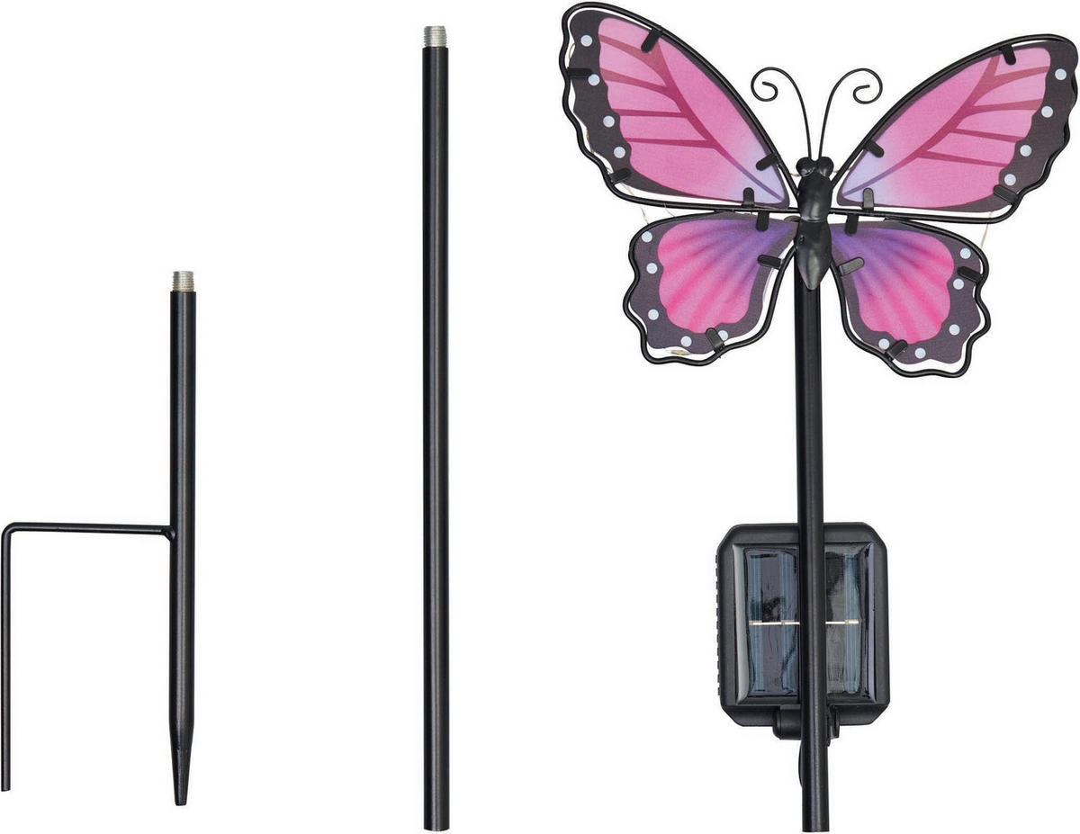 LED-SOLAR-GARTENSTÄBE - automatische Beleuchtung für stimmungsvolles Licht im Außenbereich, wetterbeständig - Weiß, Kunststoff (13/20/80cm) - Northpoint