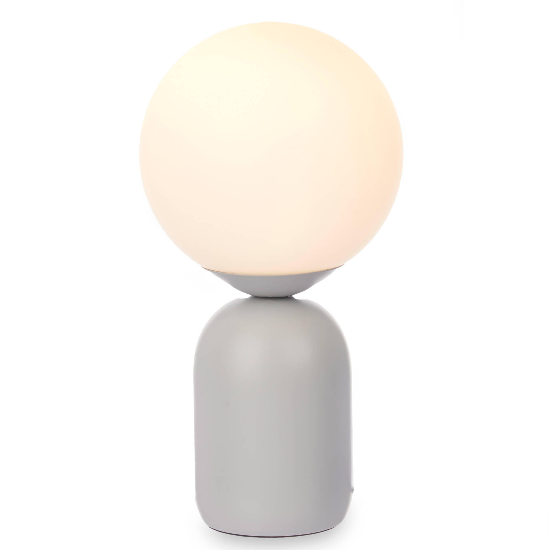 TISCHLAMPE Ball Ø 15 cm - Grau, Keramik (15/15/28.5cm) - Giftdecor