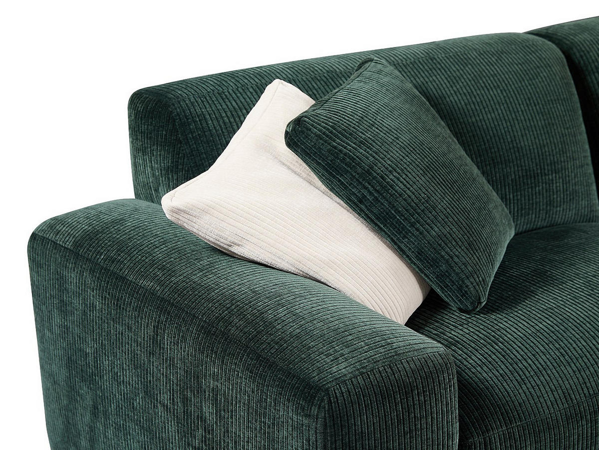 SOFA - 4 Personen - samt - tannengrün Tirono - Waldgrün, Kunststoff/Textil (254/80/161cm) - Vente-Unique