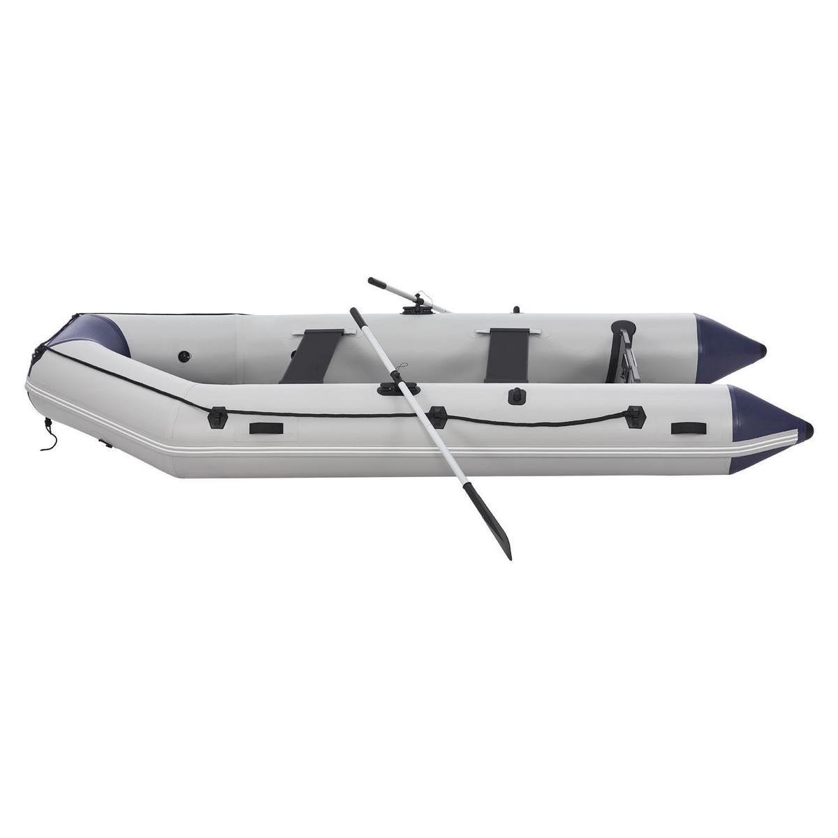 SCHLAUCHBOOT Paddelboot 3,80 m inkl. Tasche & Reparaturset - Grau, Kunststoff (380/170/77cm) - Artsport