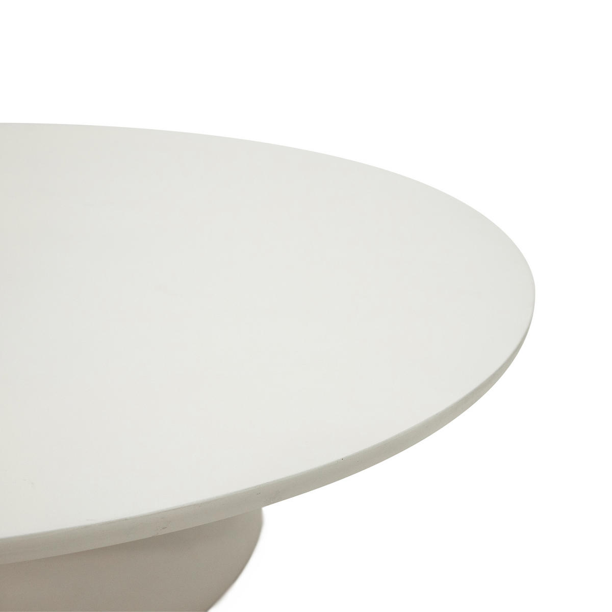 COUCHTISCH CORDOBA 91/91/36 cm Beton, Weiß rund - Weiß, Naturmaterialien (91/91/36cm) - Elementi