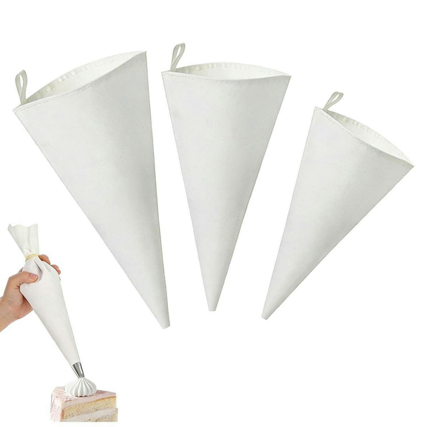 SPRITZBEUTEL 3er Set 30/35/40 cm Baumwolle EVA-beschichtet - Weiß, Textil (22/1/40cm)