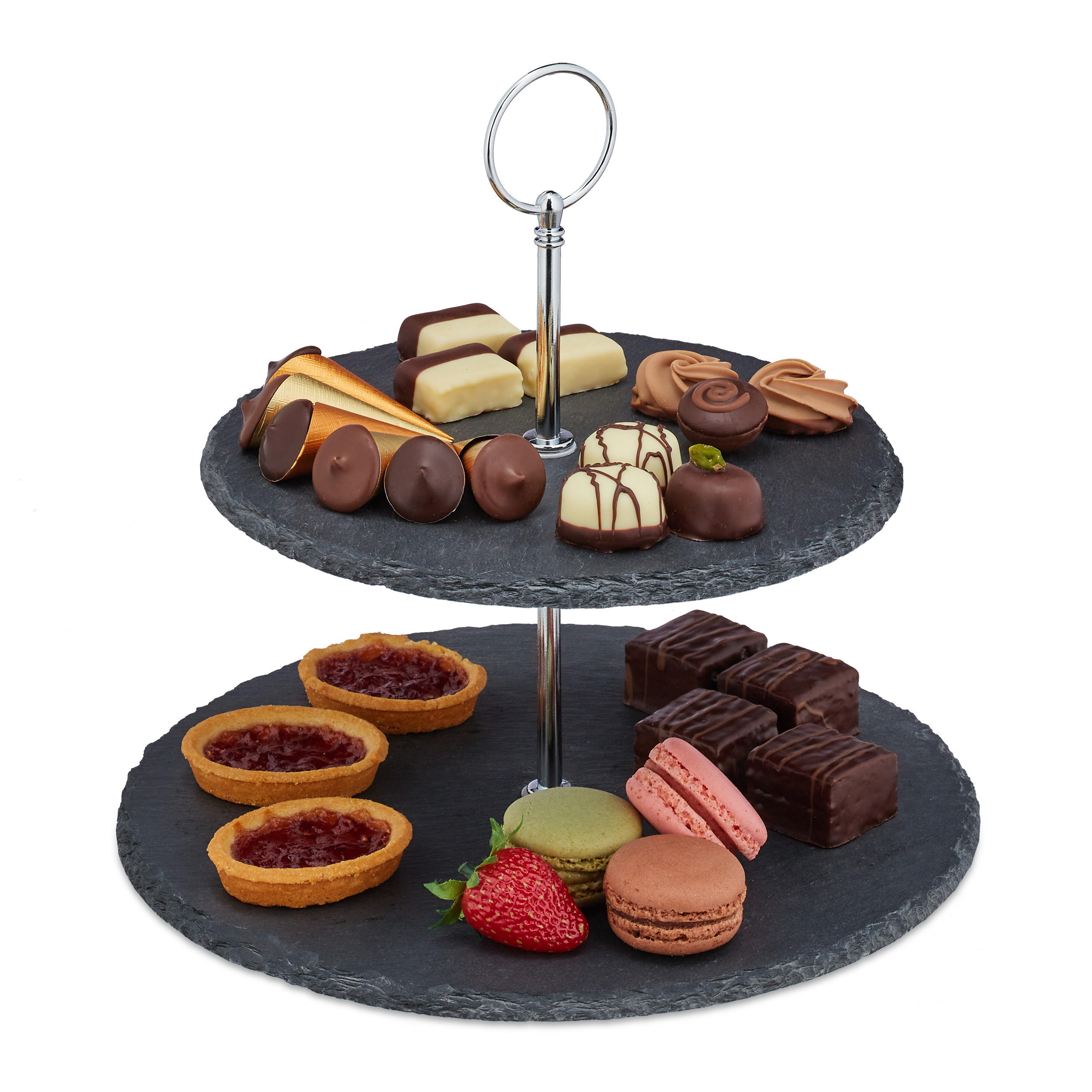 Relaxdays Etagere Anthrazit 23 cm