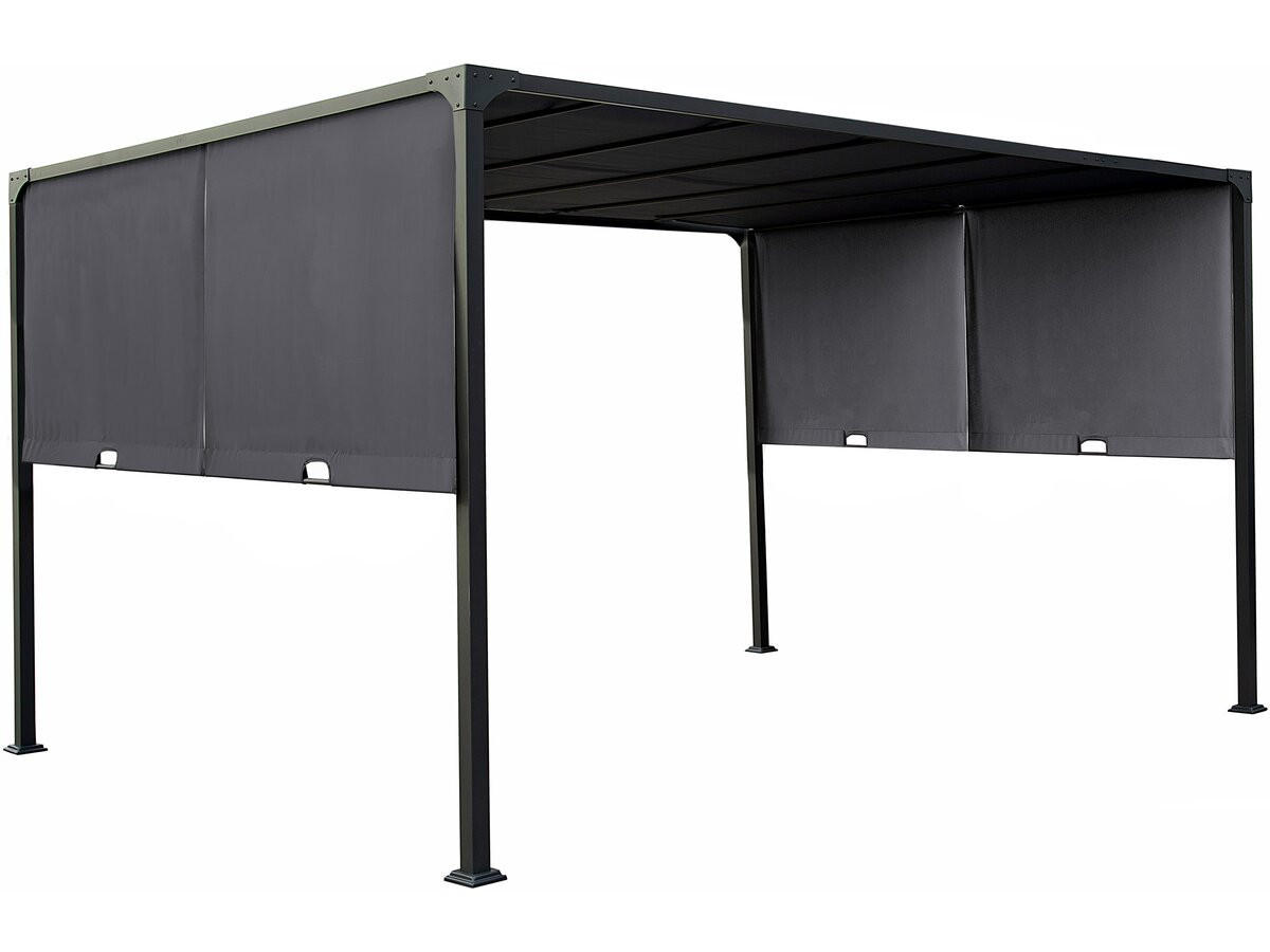 PERGOLA - MARKISE courtenay Grau - Grau, Metall (295/220/396cm) - Habitat Garten