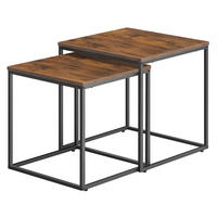 COUCHTISCH 2er Set quadratisch - Alteiche, Holzwerkstoff (50/50/50.5cm) - Mat-Haus
