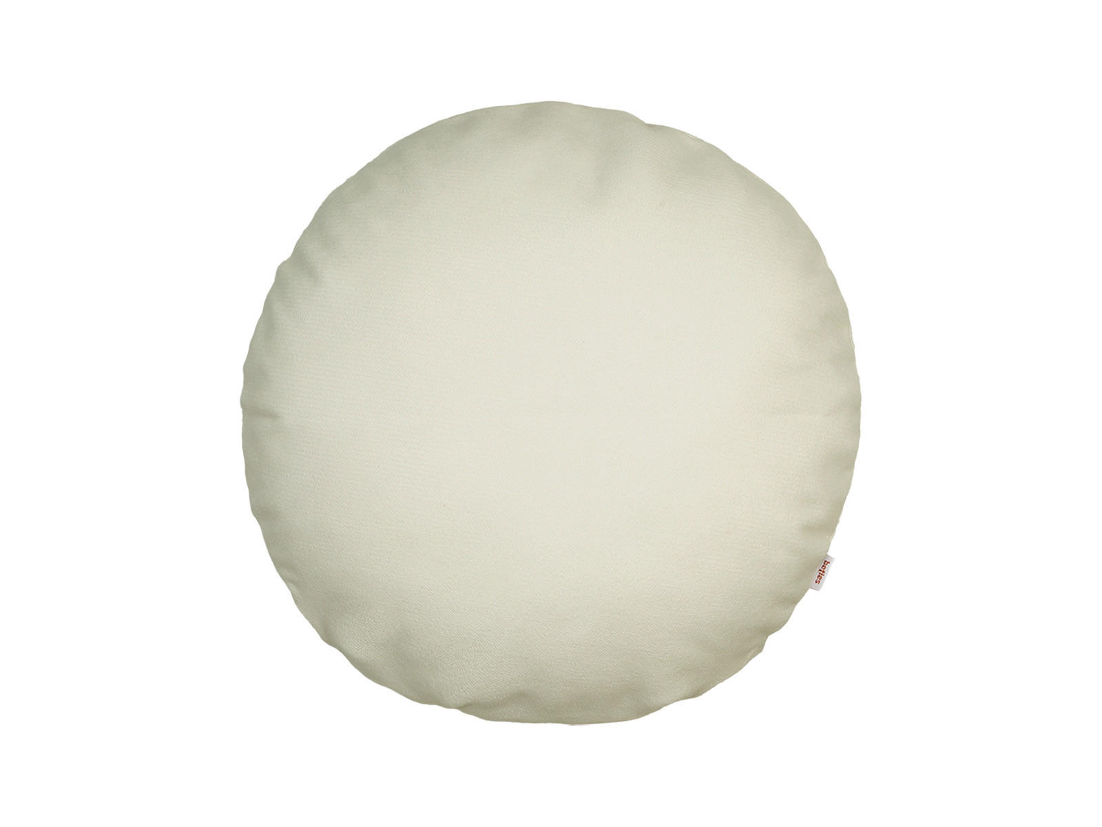 KISSENHÜLLE Rund FarbTon Chenille-Haptik sahne-weiß 50 cm Ø - Ecru, Textil (50/50cm) - beties Heimtextil