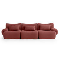 3-SITZER-SOFA Bouclé-Stoff Terrakotta-Rot - Terracotta, Textil (281/73/95cm) - MILYsofa
