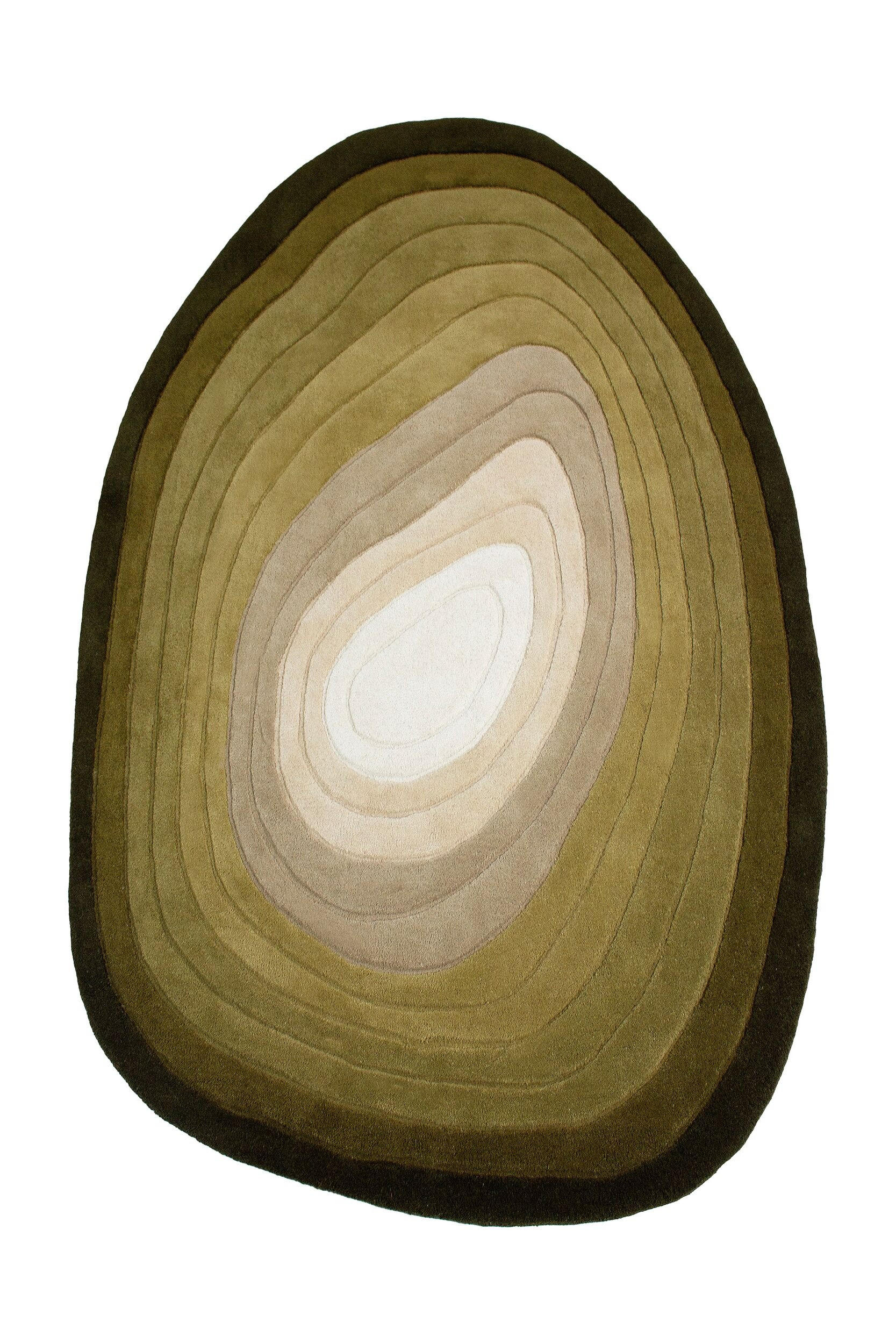 TEPPICH aus Wolle PARRET in Grün, abstrakt, 160 x 230 cm - Grün, Textil (230/160cm) - KADIMA DESIGN