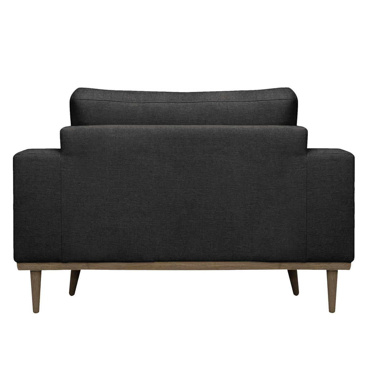 SESSEL - Eichefarben/Schwarz, Eichenholz/Textil (122/81/88cm) - home24