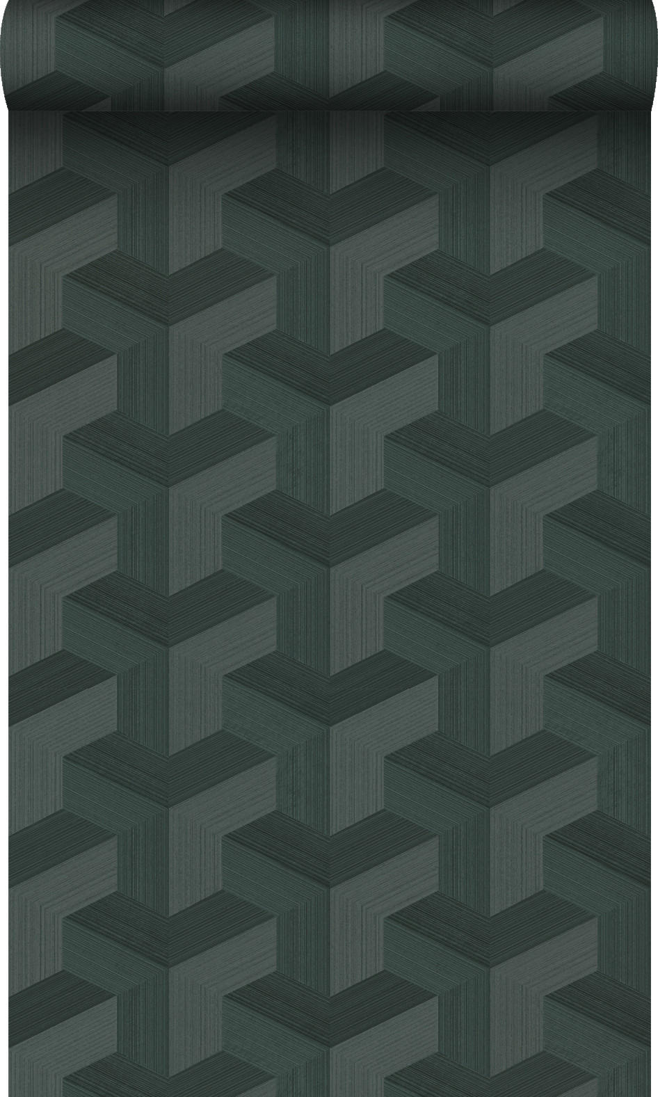 TAPETE 3D-Muster 50 x 900 cm - Grün, Papier (50/900cm) - Origin Wallcoverings