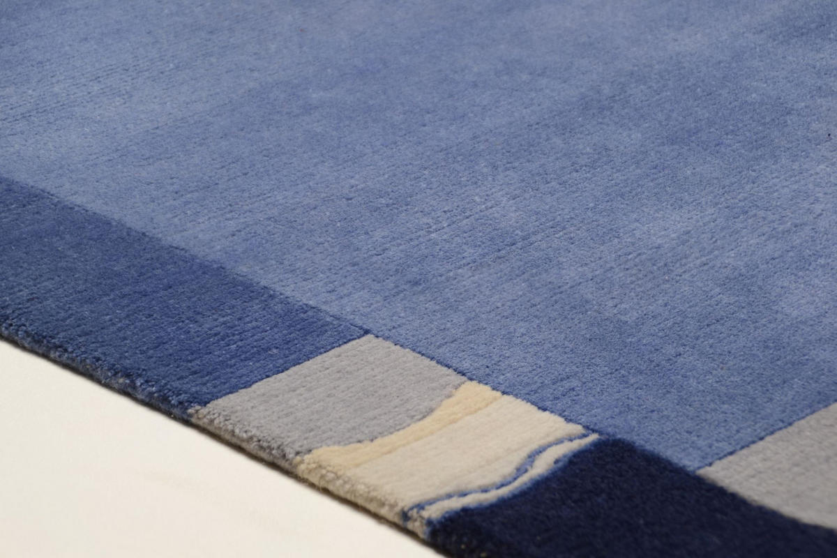 WOLLTEPPICH Avanti 80x300 cm - Blau, Textil (80/300cm) - THEKO