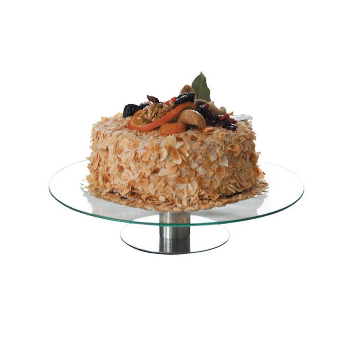 ETAGERE Silber 30/30/9.5 cm KH4014 - Silberfarben, Glas (30/9.5cm) - Kinghoff 