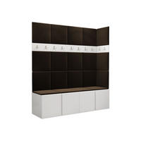 GARDEROBEN-SET Orion II - Weiß/Braun, Holzwerkstoff/Kunststoff (168/186/46cm) - MIRJAN24