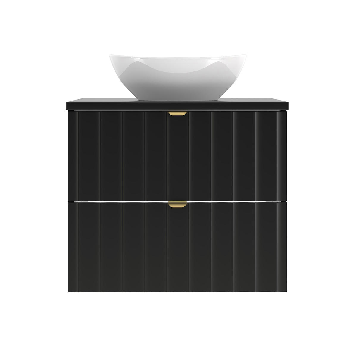 WASCHTISCH 60.6cm Lexa Schwarz - Schwarz, Holzwerkstoff (60.6/52.2/46.5cm) - Petits-meubles