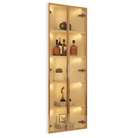 ECKVITRINE Weiß 62×35×160 cm aus MDF und Glas mit LED-Beleuchtung und Soft-Close-Scharnieren - Weiß, Holzwerkstoff (62/160/35cm) - Luhomfu