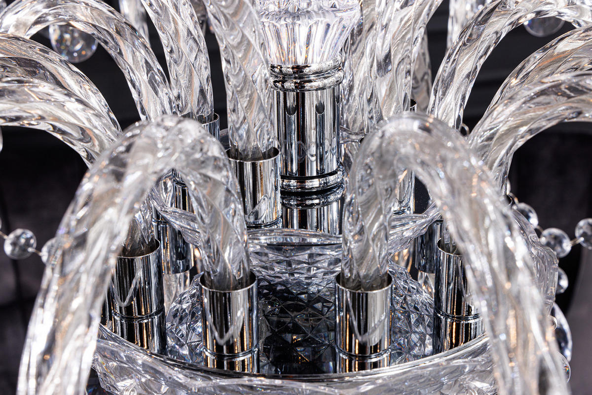 KRONLEUCHTER CRYSTAL XL Acryl Transparent 80 cm - Transparent, Glas (80/80/75cm) - riess-ambiente
