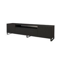 LOWBOARD ZENO-S 200x53x41 cm - Schwarz - Schwarz, Holzwerkstoff (200/53/41cm) - ALTDECOR
