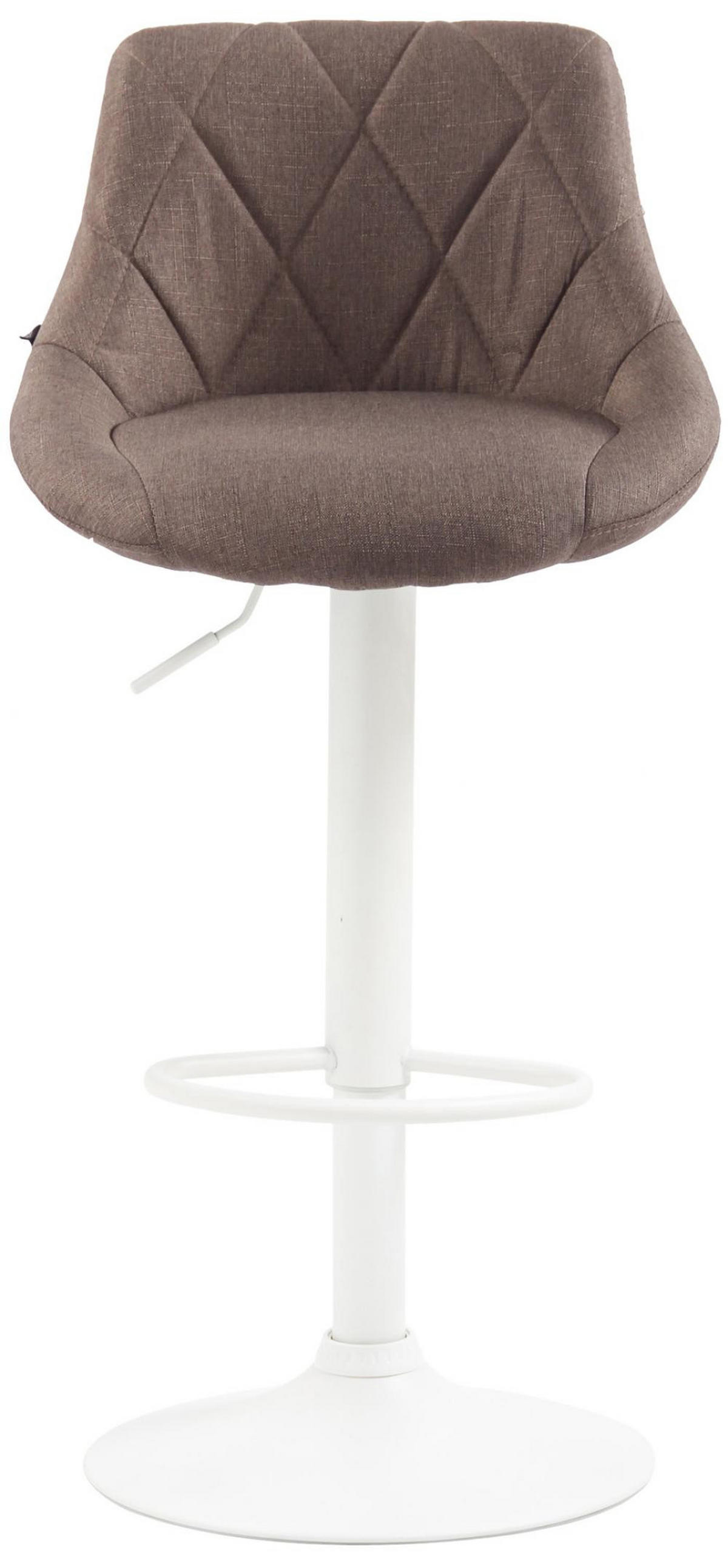 BARHOCKER Stoff Taupe - Taupe/Weiß, Textil/Metall (46/83/49cm) - CLP