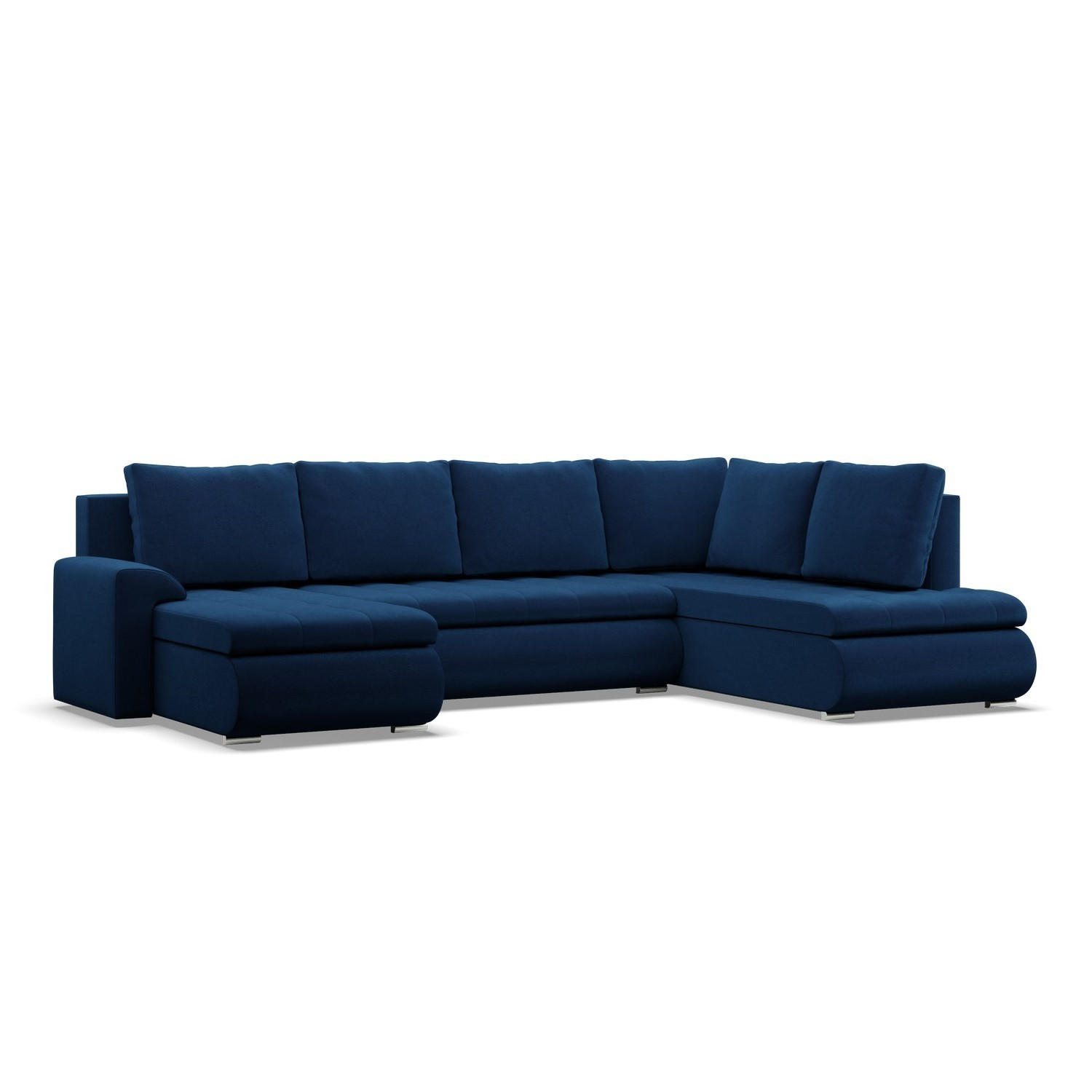 U-SOFA MIT SCHLAFFUNKTION FORESTA, Dunkelblau - Dunkelblau, Textil (300/89/200cm)