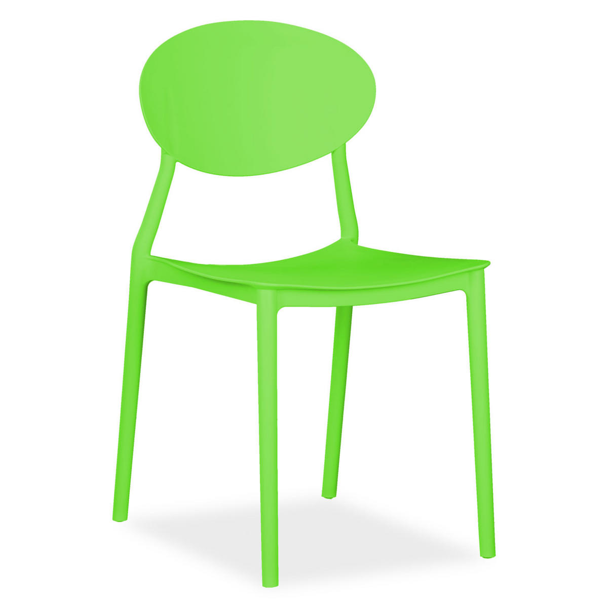 GARTENSTUHL 4er-Set Kunststoff Grün - Grün, Kunststoff (41/80/51cm) - Homestyle4u